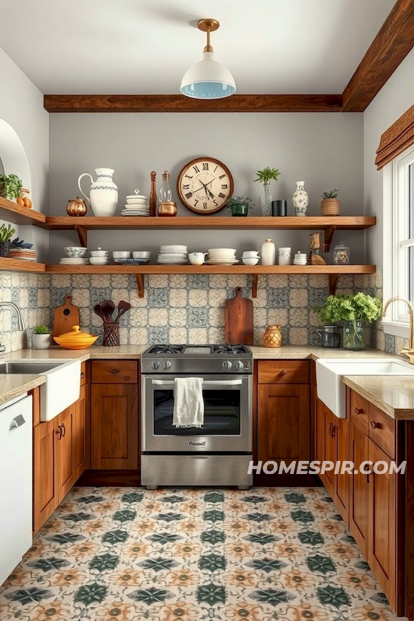 Art Deco Rustic Charm in Vintage Kitchens