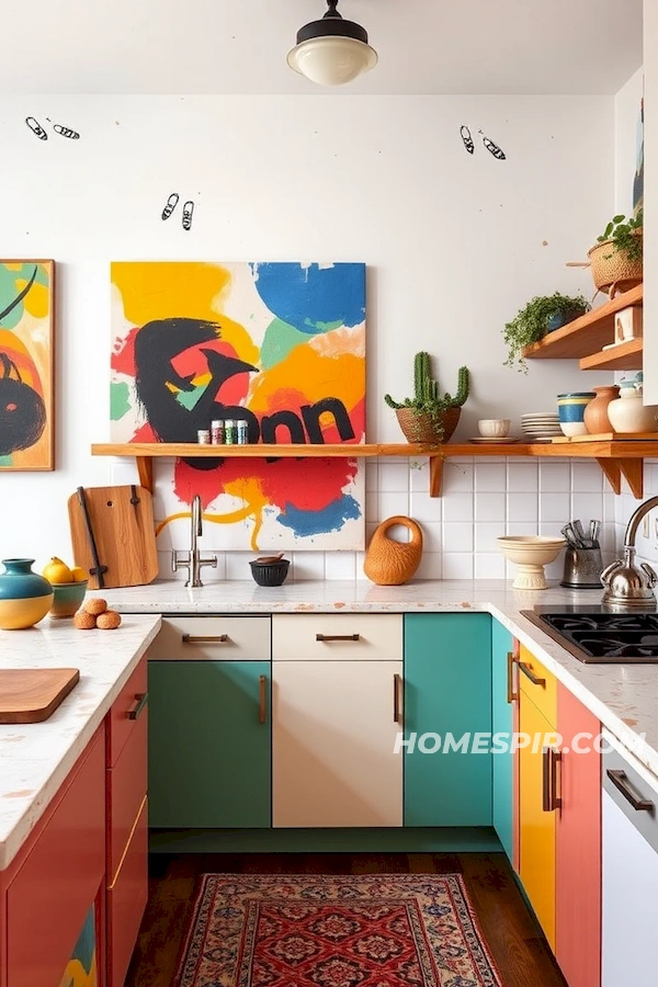 Art Inspired Vibrant Studio Kitchen