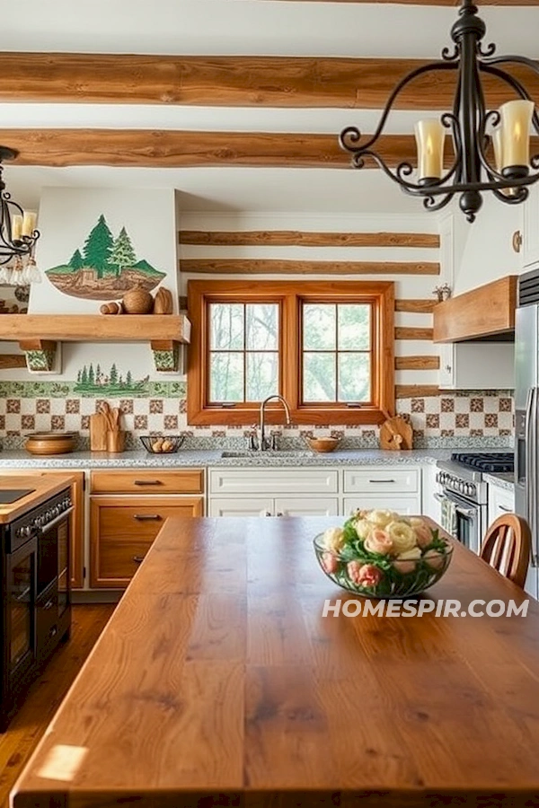 Artisanal Log Kitchen with Custom Touches