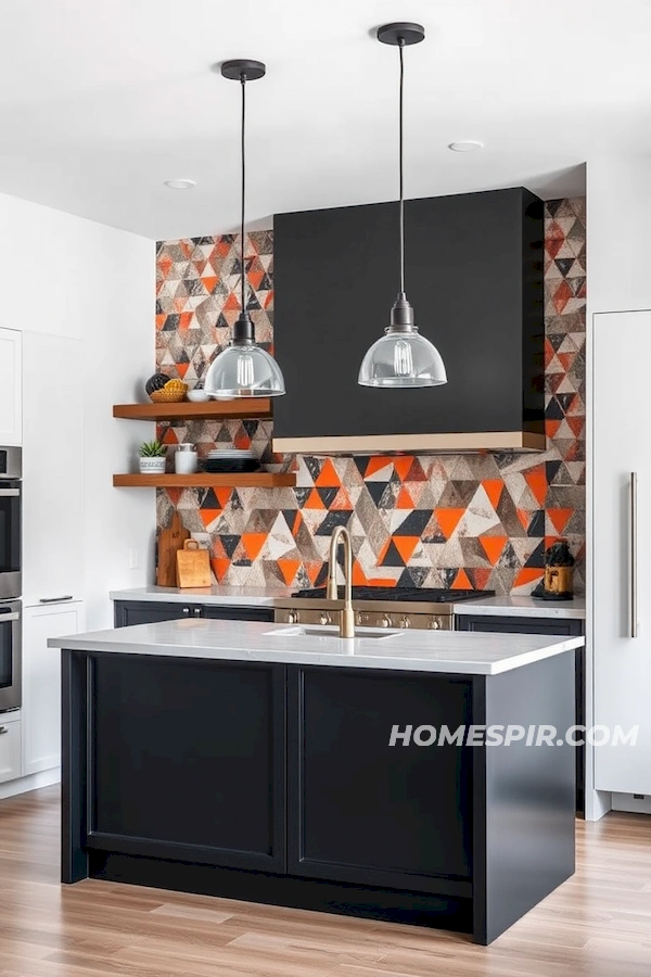 Artistic Flair with Vibrant Kitchen Backsplash