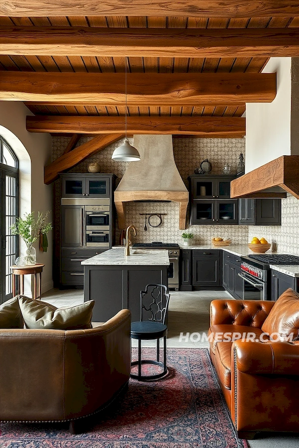 Avant-Garde Kitchen with Cozy Rustic Elements