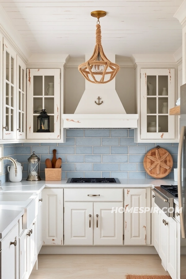 Beach House Charm with Nautical Cabinetry