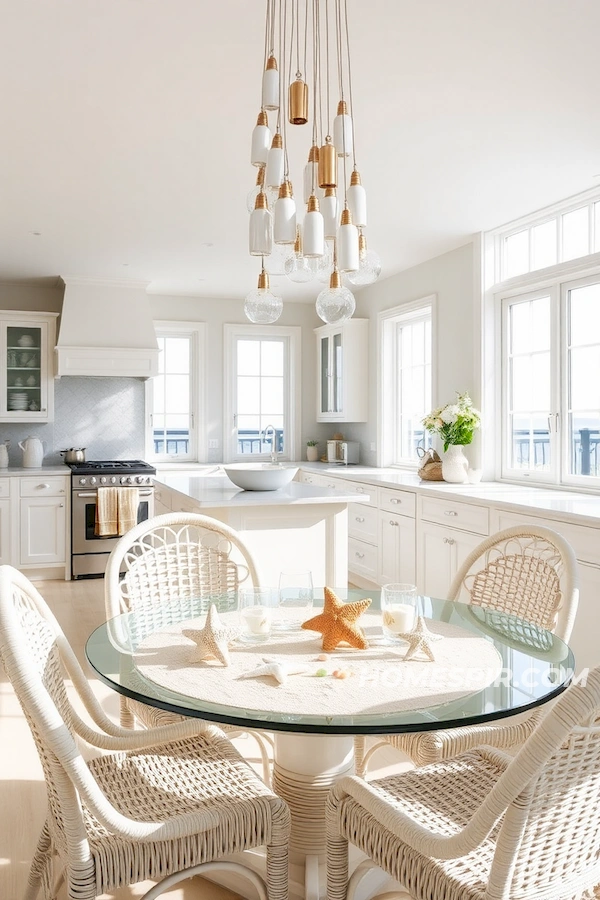 Beach-Inspired Dining Space with Sunlight