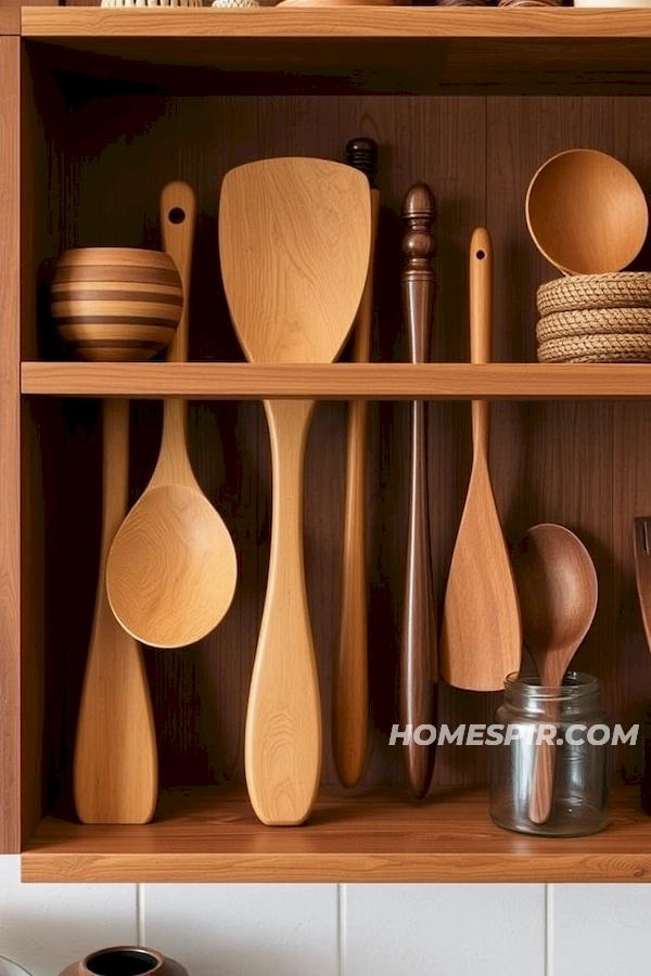 Beautiful Wood Utensil Showcase