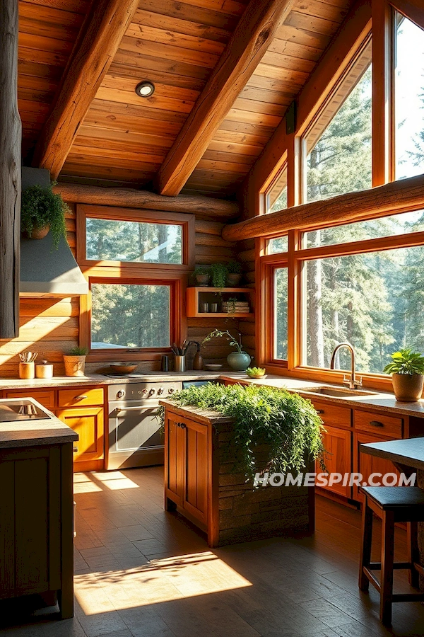 Blending Nature with Earthy Kitchen Tones