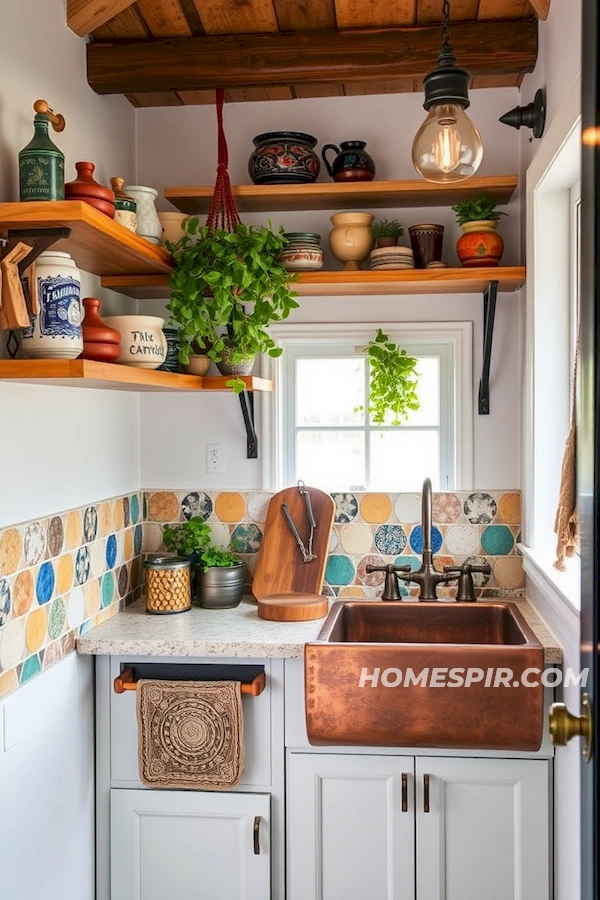 Bohemian Chic Kitchen with Mosaic Tiles