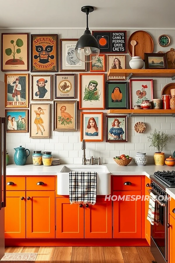 Bohemian Kitchen with Bold Colorful Cabinetry