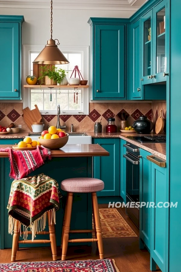 Boho Kitchen Decor with Colorful Rustic Elements