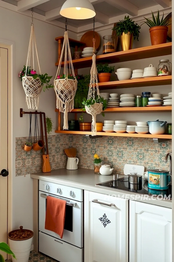 Boho Vibes in Cozy Studio Kitchen