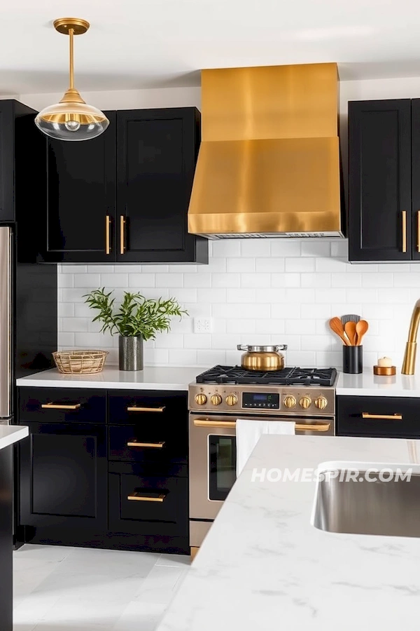 Bold Brass Accents in Mid-Century Kitchens