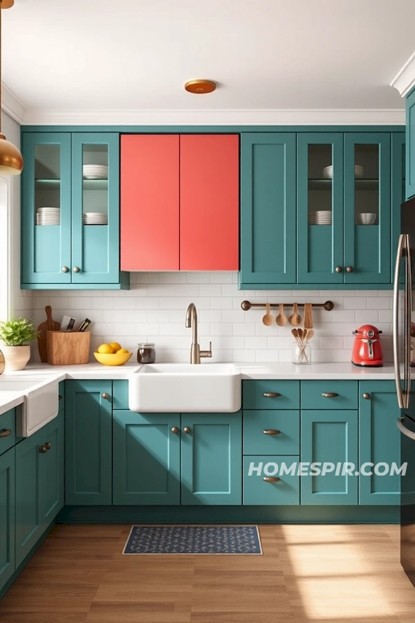 Bold Color Harmony in Kitchen Design