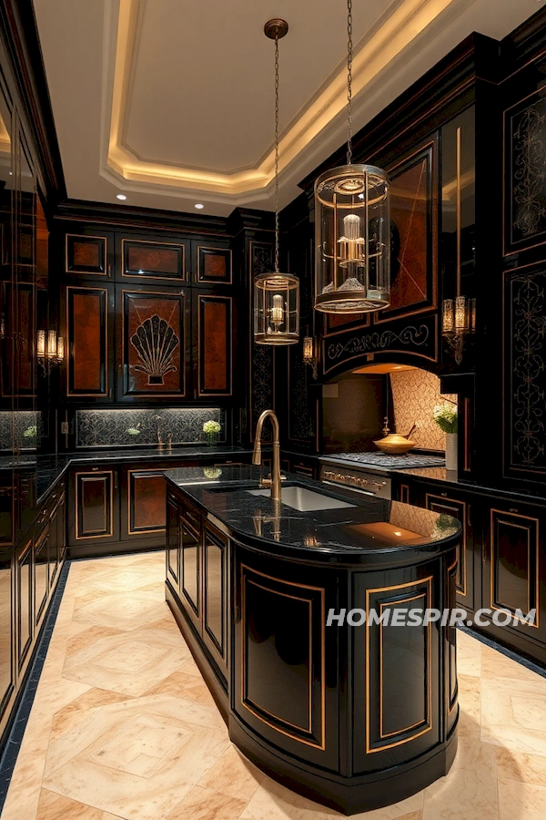 Bold Geometric Luxury Kitchen Aesthetic