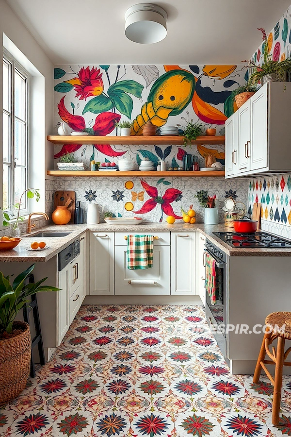 Bold Patterns in Eclectic Kitchen Design