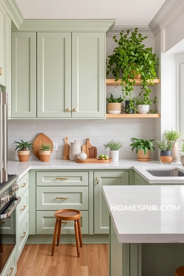 Botanical Touch in Minimalist Kitchen Design