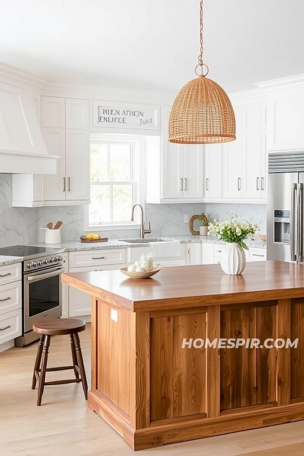 Breezy Beach House with Woven Light Fixtures