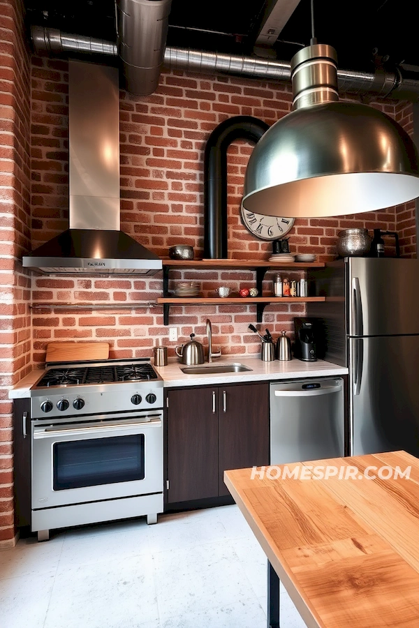 Brick and Steel Studio Kitchen