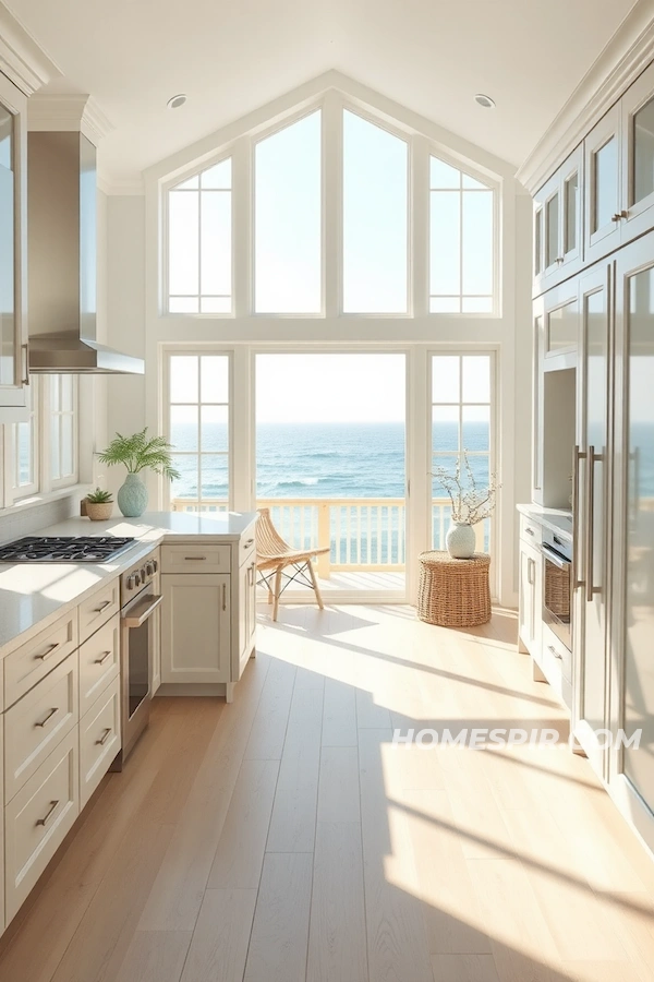 Bright Beach Kitchen with Large Windows