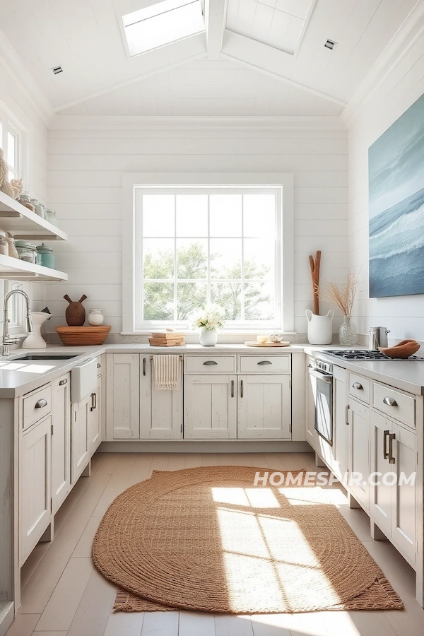 Bright Coastal Kitchen with Natural Charm