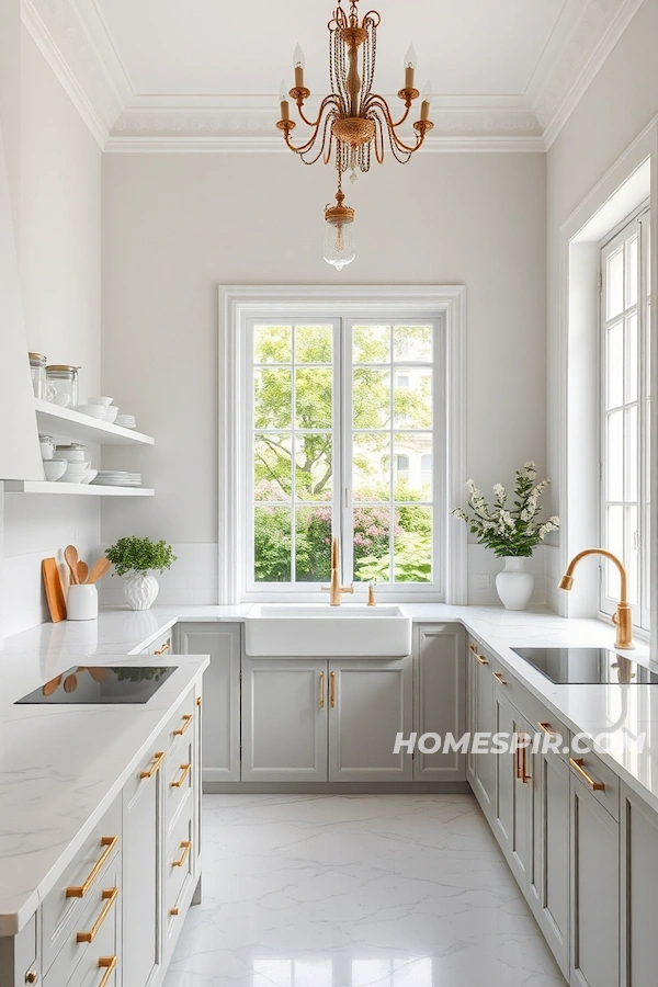 Bright French Style Kitchen with Parisian Views