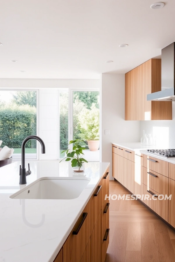 Bright Marble Kitchen Design