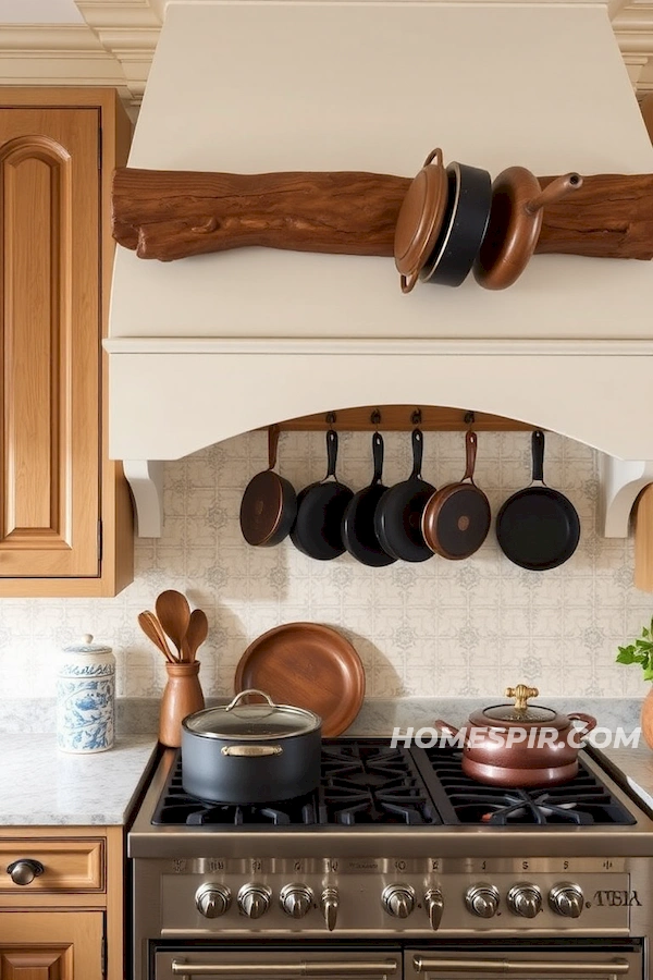 Carved Cabinetry in Rustic Kitchen