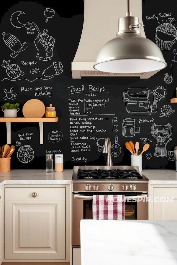 Chalkboard Walls Bring Creativity to Shabby Chic Kitchen