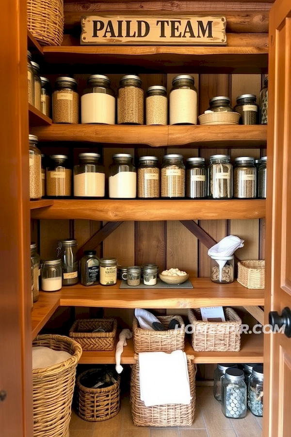 Character-rich Pantry in Cozy Log Home