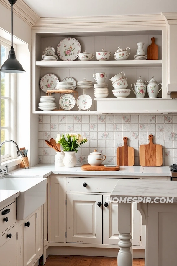 Charming French Kitchen with Vintage Decor Elements