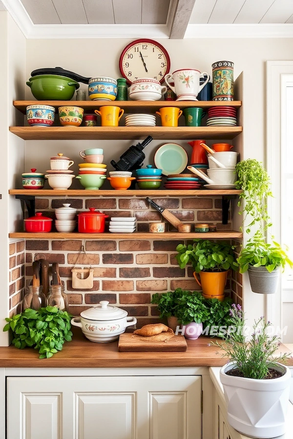 Charming Kitchen with Brick Backsplash