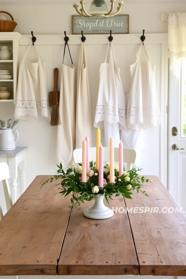 Charming Linen and Lace Kitchen Design