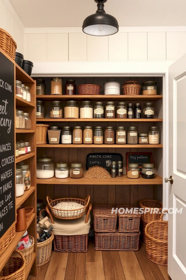 Charming Rustic Pantry Design