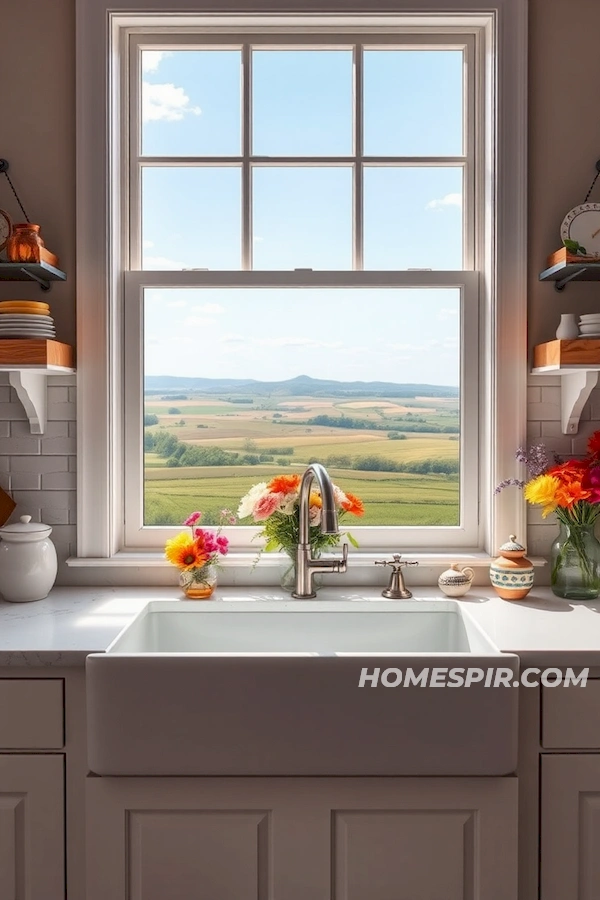 Charming Rustic View with Apron Sink