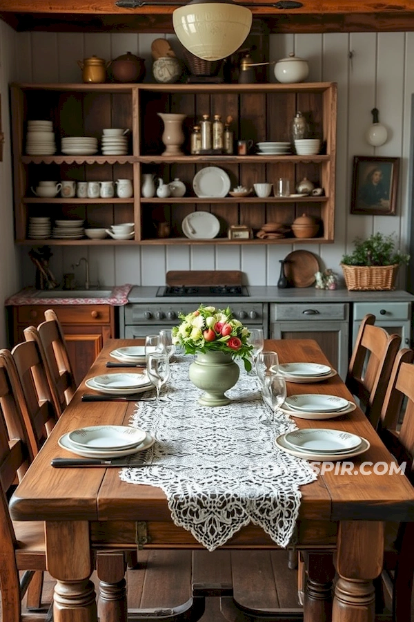 Charming Table Setting with Antique Tableware