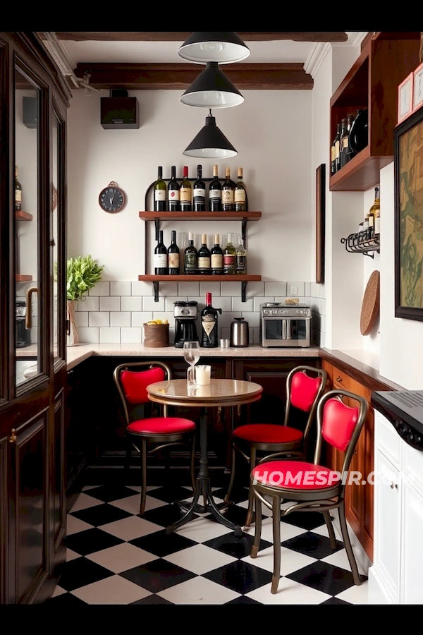 Checkered Floors Highlight French Bistro Style