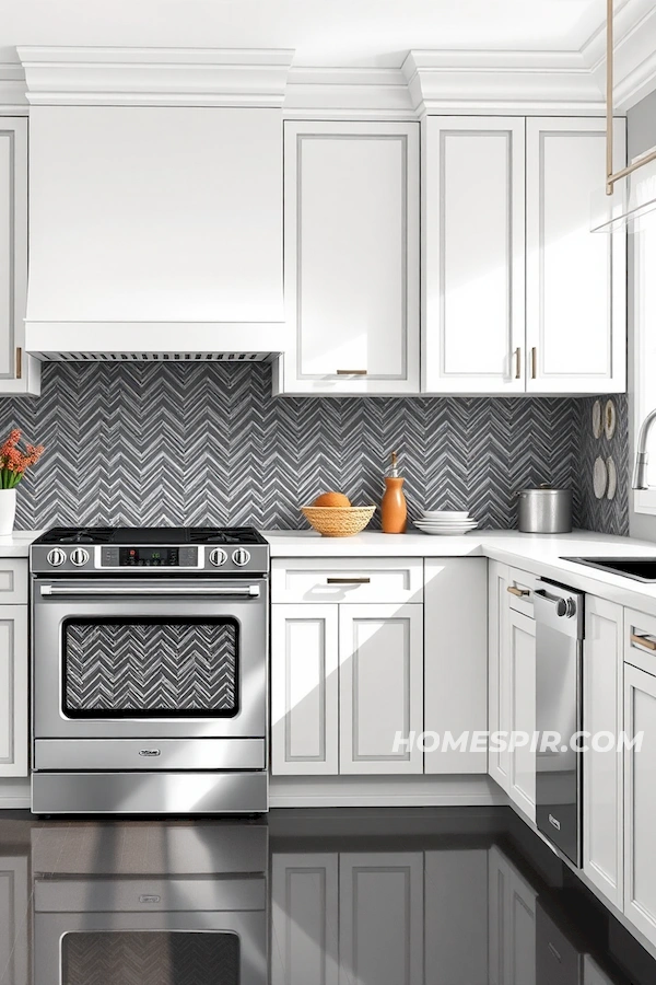 Chevron Chrome Appliance Facades