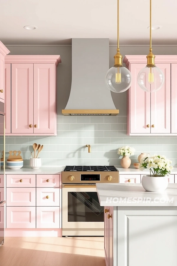 Chic Pastel Inspired Mid-Century Kitchen