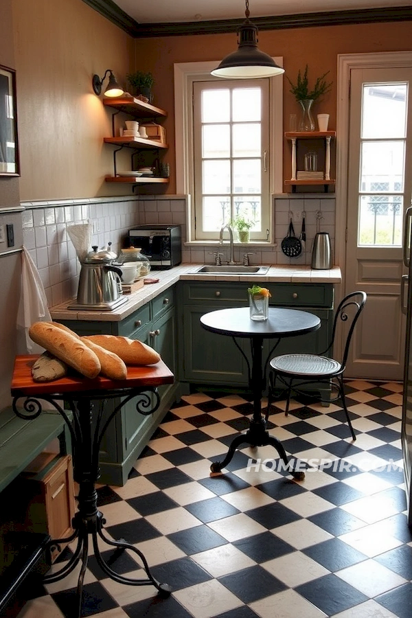 Classic French Bistro Elements in Chic Kitchen