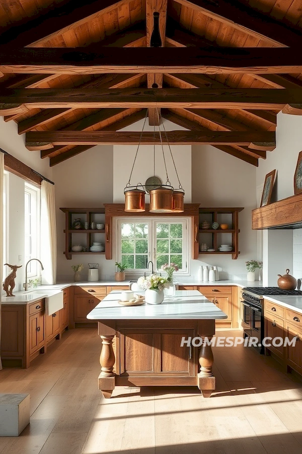 Classic Meets Modern in Sunlit French Country Kitchen