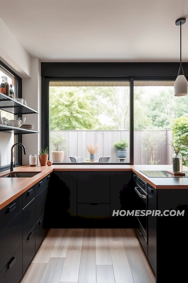 Clean Look with Garden View Kitchen