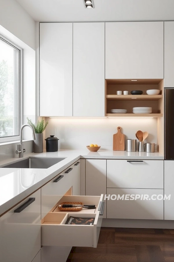 Clutter-Free Minimalist Kitchen with Hidden Storage