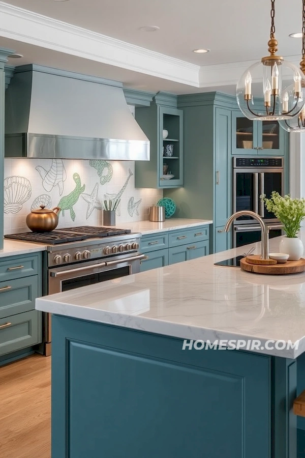 Coastal Couture Kitchen with Tech Elements