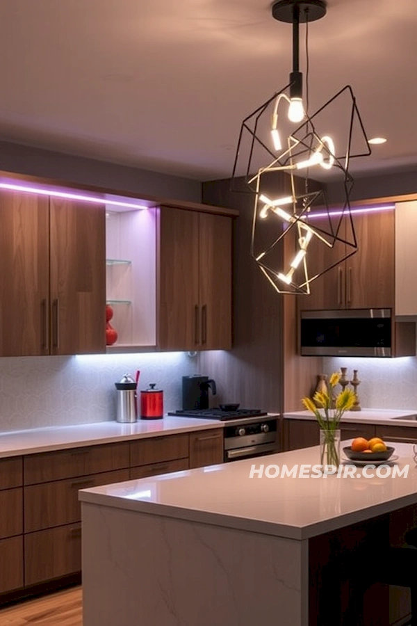 Color-Changing LED Lights in Dynamic Kitchen