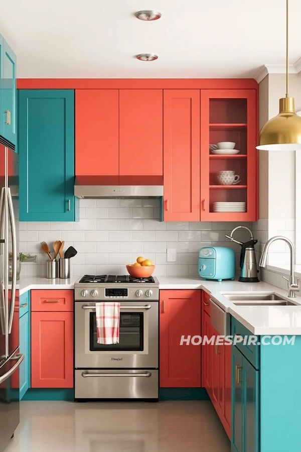 Colorful Cabinets in Eclectic Environment