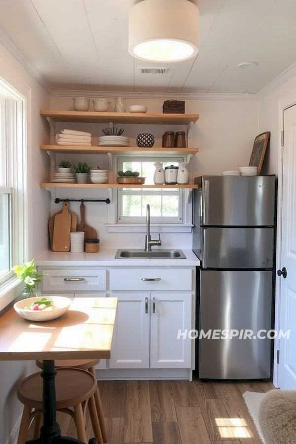 Compact Kitchen Design with Dual-Purpose Features