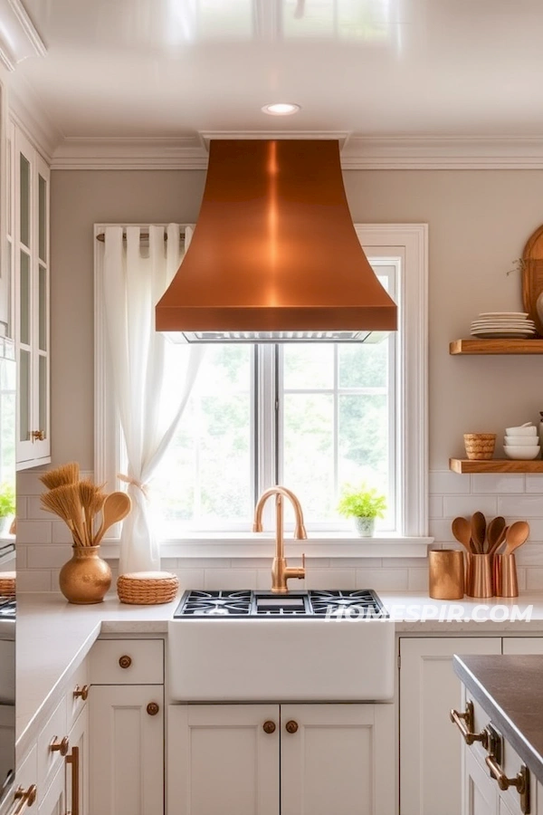 Copper Range Hood as Kitchen Focal Point