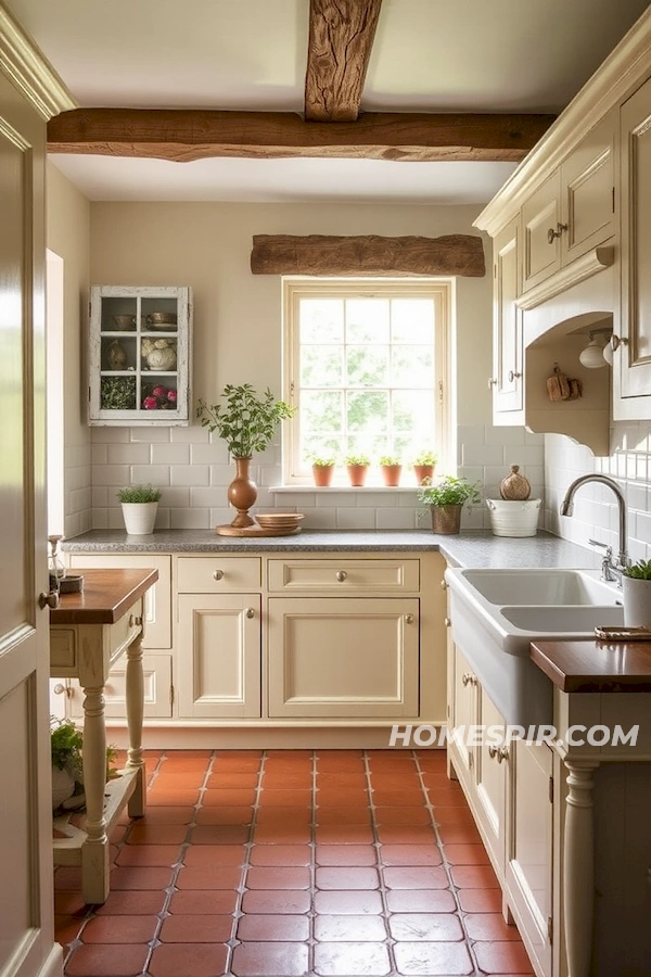 Cotswolds French Kitchen with Terracotta Floors