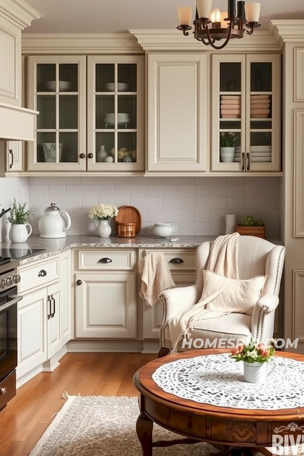 Cozy Corner with Retro Armchair and Rustic Table