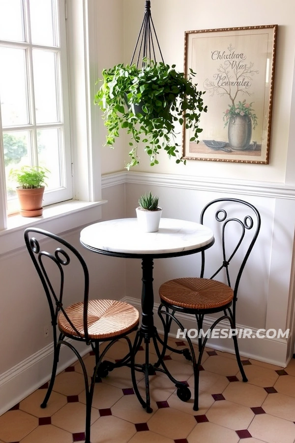 Cozy French Bistro Vibes in Kitchen Nook