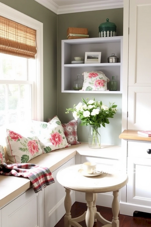 Cozy Window Seat in Country Kitchen