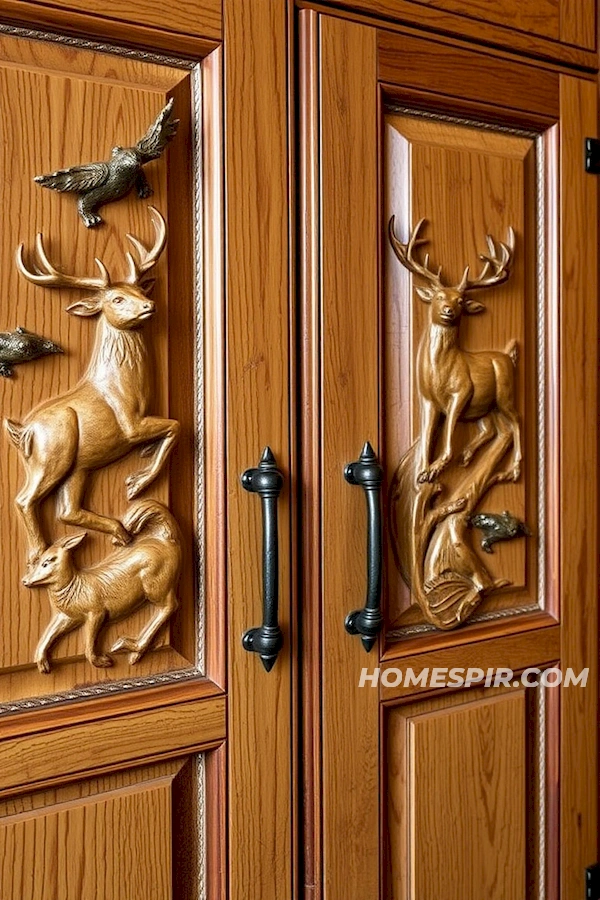 Crafted Cabinetry with Natural Motifs